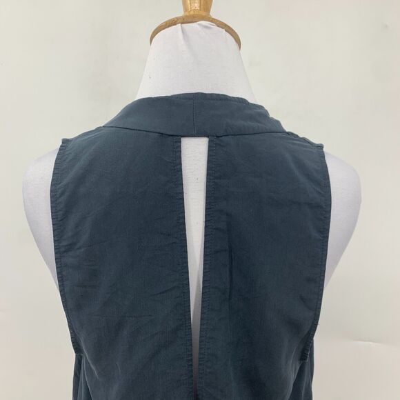 Free People Simply Days Tank Top Womens XS Chalkboard Tulip Sides V Neck Cutout - Picture 7 of 16